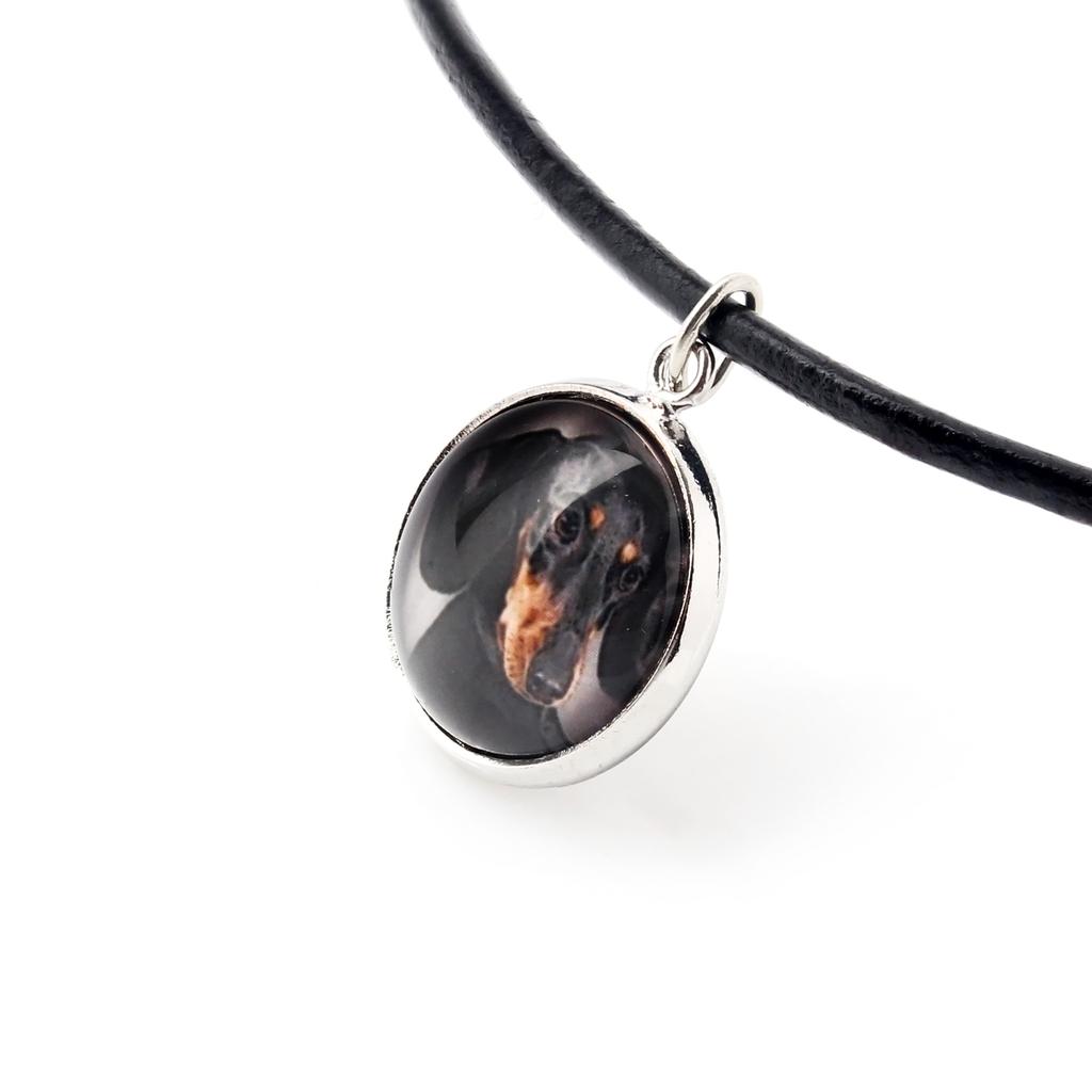 Такса Гладкая, Сосиска, Барсучья собака - кулон-подвеска с вашим фото, ручная работа, авторская бижутерия от бренда Art-Dog