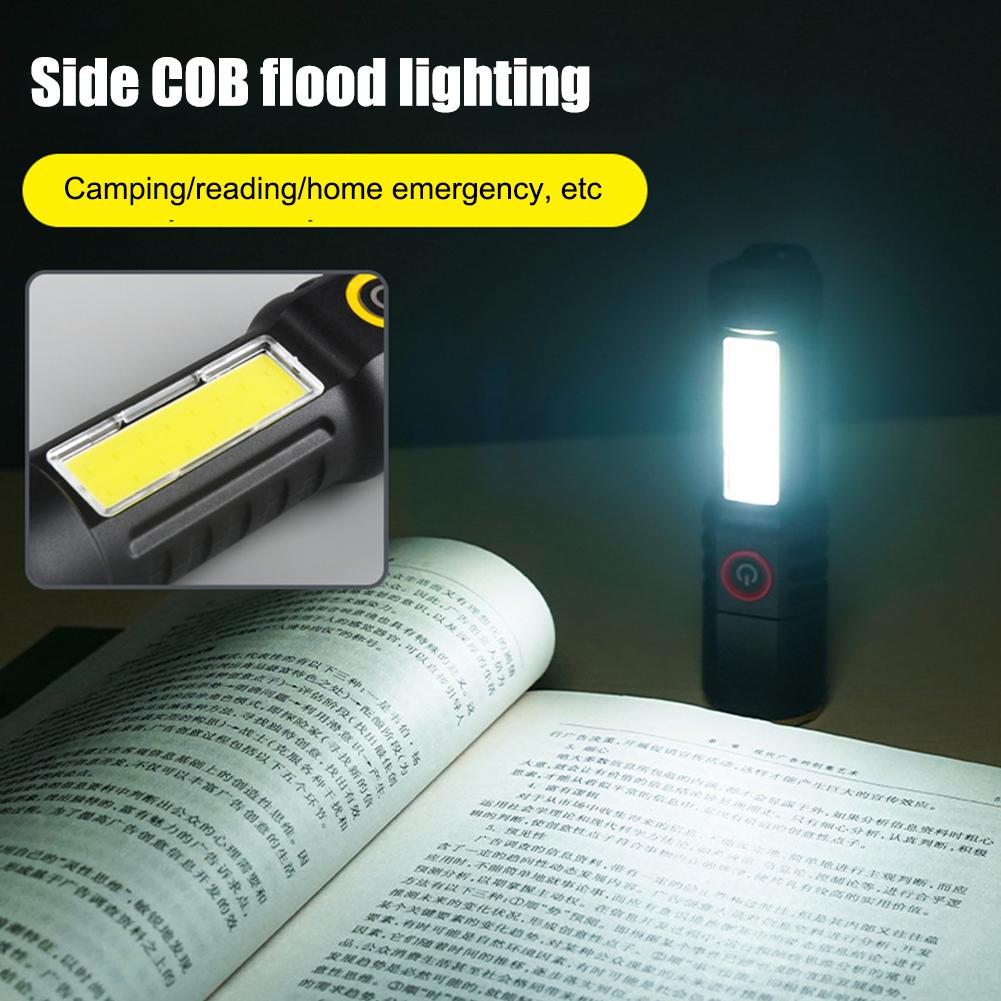 Кемпинговый фонарик XPE COB LED, телескопический, с зумом, водонепроницаемый, с зарядкой Type-C USB, мощный фонарь, 4 режима, фонарик для улицы