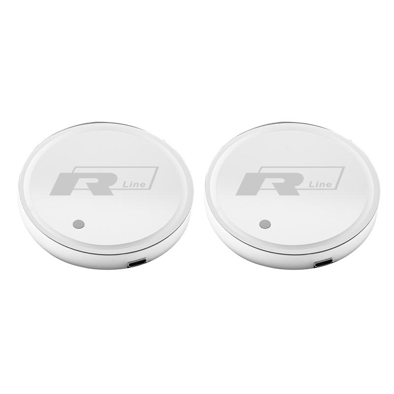 2Pcs Touch RGB LED Car Cup Holder Pad Coaster Accessories For VW GTI Polo Golf MK6 Passat B6 Tiguan Arteon Jetta T-ROC ID.4 CC zk4