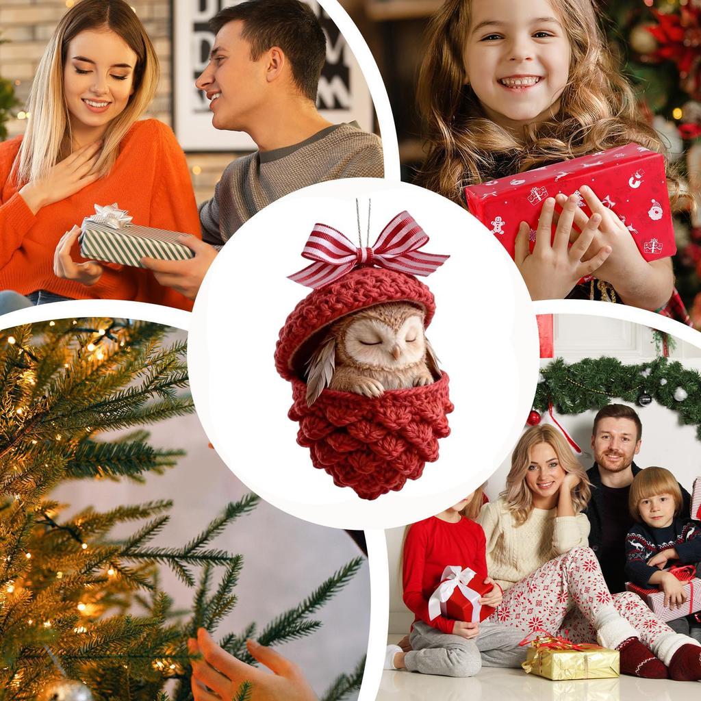 Animal Pendant for Christmas Tree 2D Festive Rustic Acrylic Animal Pendant Decor for Christmas for Mantel Windowsill Wall Living