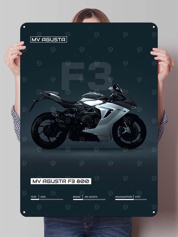 Жестяная табличка MV Agusta Постер с мотоциклом Декор спальни Декор комнаты Мужские Индивидуальные металлические таблички для гаража Настенное искусство Декор