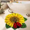 3D Коврик на пол Подсолнух Коврик для ванной комнаты Коврик для прихожей Гостиная Грязеотталкивающий и Противоскользящий