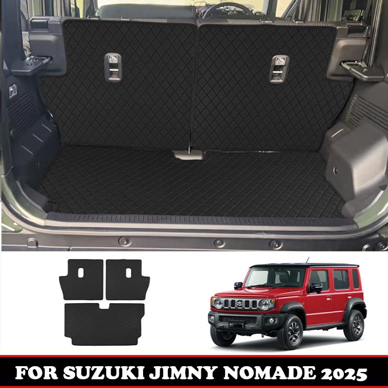 ДЛЯ SUZUKI JIMNY NOMADE 2025 2026 Коврик в багажник Защита от грязи Кожа Водонепроницаемый Вкладыш в багажник Подкладка в багажник Внутренний аксессуар