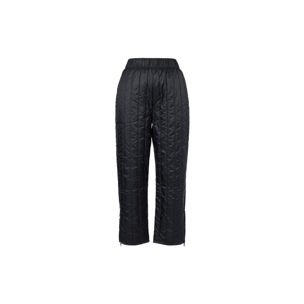 Nike Спортивные брюки Therma-FIT Tech Pack, однотонные, с высокой талией, стеганые, теплые, свободные, из хлопка, женские, черные DQ6962-010