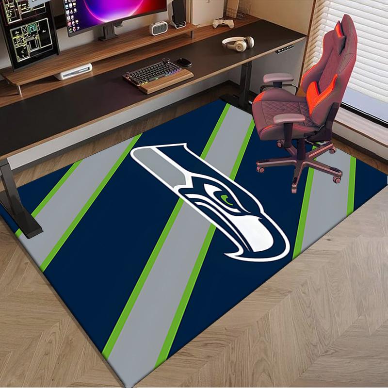 Коврик с командным духом Seahawks для офиса, коврик под кресло, декоративный ковер, коврик для гостиной, большой размер, подарки для фанатов, рождественские подарки