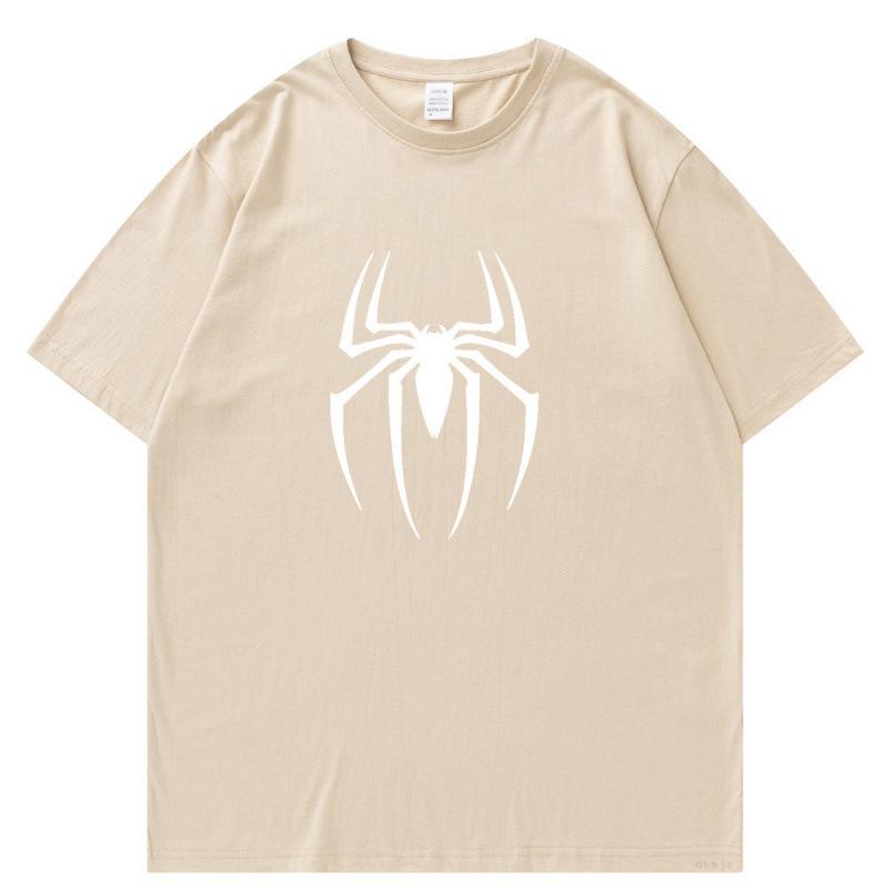 Loose And Comfortable Short Sleeves Unisex Unisex Oversized Clothes Summer New Cotton Unisexs Tshirts Spider Pattern Printed Tees