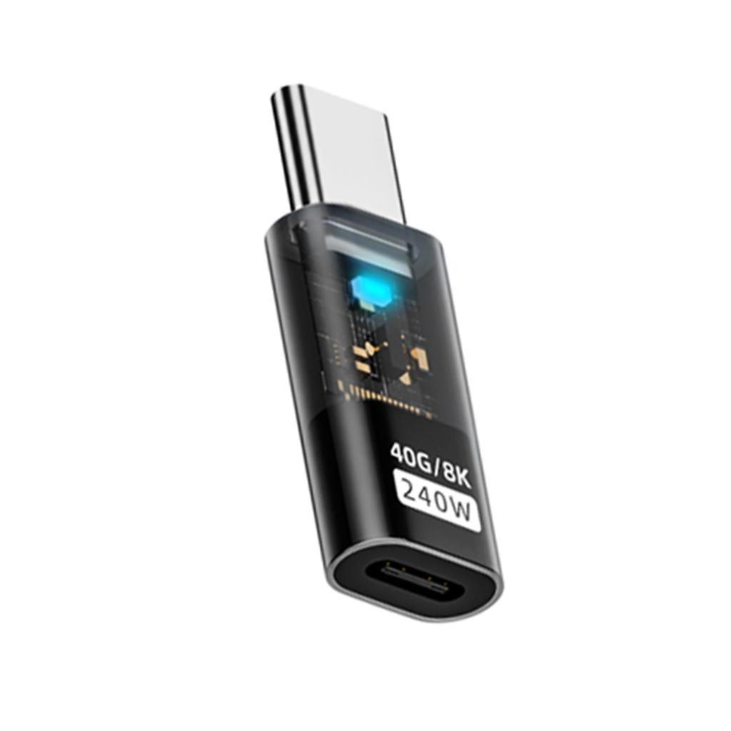 Адаптер USB C к USB C, 40 Гбит/с, адаптер USB C «мама» к USB «папа», синхронизация данных, 8K, 60 Гц, 240 Вт, адаптер для быстрой зарядки для ПК