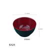 Black-Red Melamine Ramen Bowl Imitation Porcelain Fruit Salad Fast Food Tableware Frosted Noodles Rice Bowls Kitchen Accessories