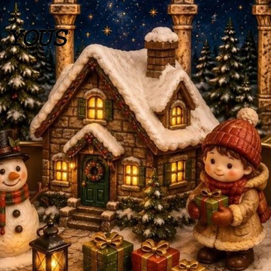 Faith Themed Gift for Family Mini Christmas Set in A Tin Box, Pocket Size Holiday Scene Iron Box Decor with Miniature Figures, Collectible Decoration