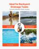 710W Submersible Sump Pump, 20000 L/H, Stainless Steel Submersible Sewage Dirty Clean Water Pump with Automatic Float Switch, Long Cord, 9M Max Lift,
