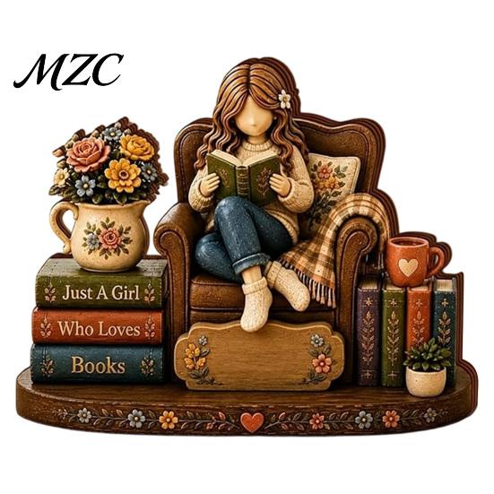 Thanksgiving Tiered Tray Ornaments Wooden Autumn Figurine for And Halloween Decor, Retro Fall Reading Character Scarecrow Witch Statues Home Tabletop