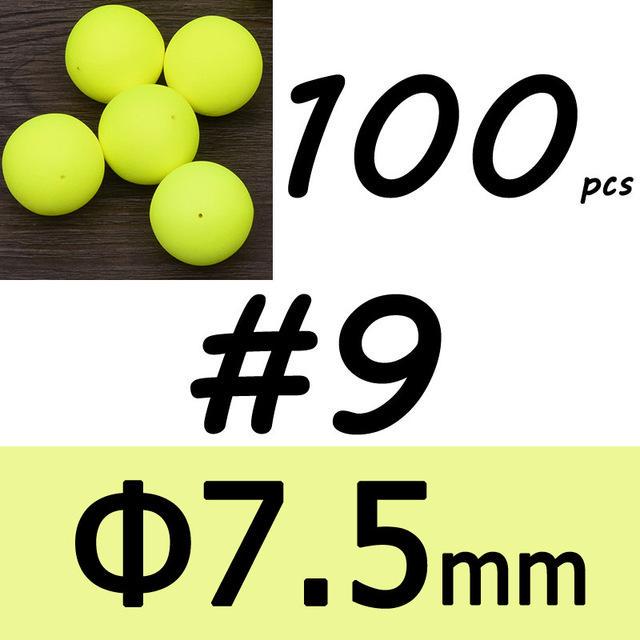 100 шт. пенопластовые поплавки, шарики, бусины, фасоль, помпано, поплавок, нижняя оснастка, материал для морской, пресноводной рыбалки, искусственная приманка
