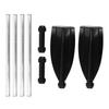 125cm 49.2in Detachable Afloat Oars Aluminum Alloy Paddles Dual End Portable for Boat Kayak Raft