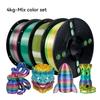 KINGROON Silk Rainbow PLA 3D Printer Filament 1.75mm Silk Candy/Universe/Macaron/Forest Colors Glossy Neatly Wound 3D Filaments Special Colors