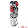 1 PC 480*170MM Large Temporary Tattoos Sleeve for Men Women Full Arm Selleve Tattoos Temporary Realistic Fake Wolf Tiger Lion Tattoo