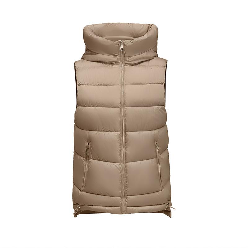 Утолщенный пуховый жилет, женский осенне-зимний короткий приталенный женский жилет, тонкое пальто