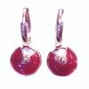 Фиолетово-золотой талисман Красные черные серьги Женские Премиум Позолоченные розовым золотом Золотые серьги-гвоздики