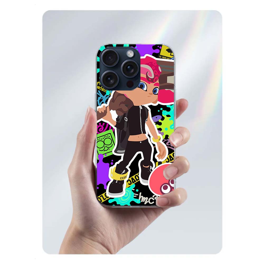 Game S-Splatoons Clear Phone Case For Iphone 17 Air 16 Pro Max 15 Pro 14 Plus 17E 16E 11 13 12 Mini Cover Cases Fundas Cell TPU