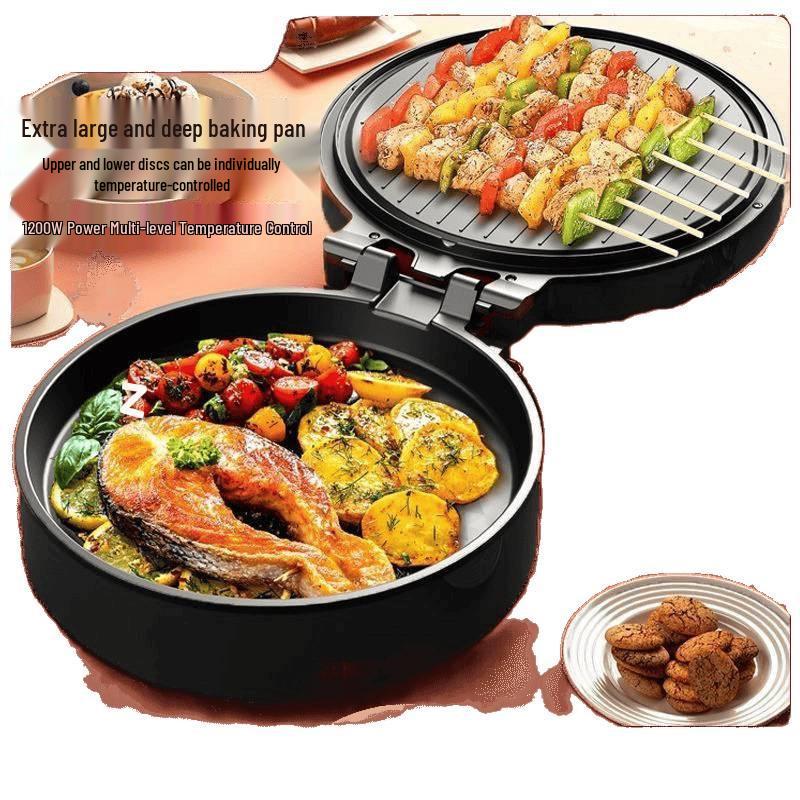 Smart Electric Griddle: Double-Sided Non-Stick Extra Large Pancake & Baking Pan.
