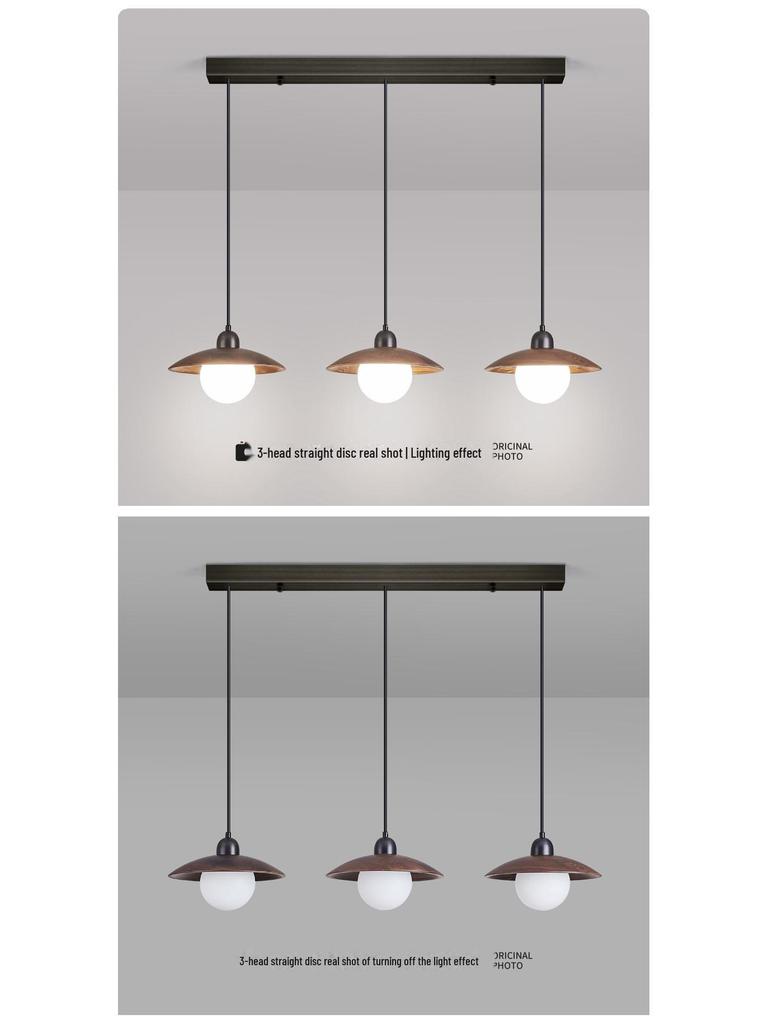 Creative Wabi-Sabi Chandelier: Retro Japanese Style with North American Black Walnut for Bedroom, Staircase, or Bar.