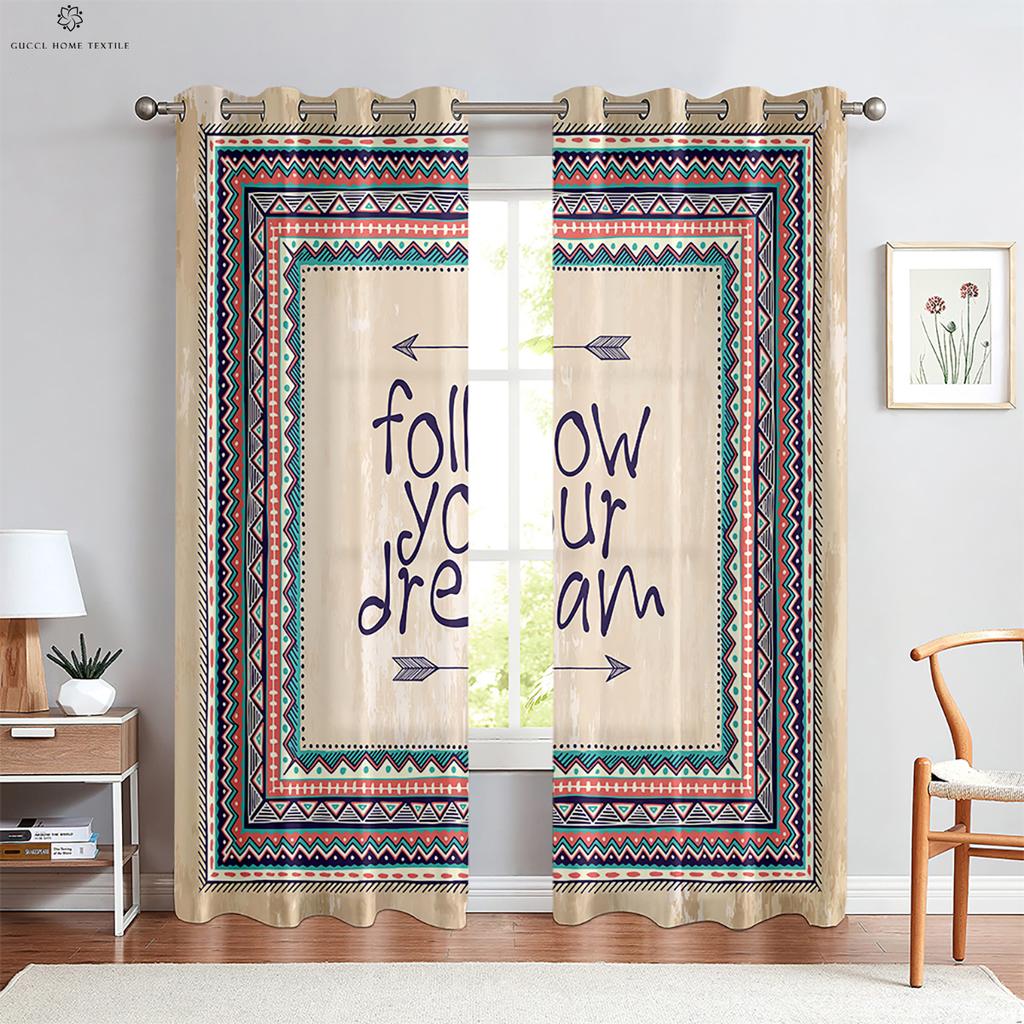 Красочные клетчатые занавески, ретро-богемный стиль, подходят для спальни, гостиной, украшения балкона, украшения дома