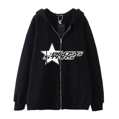Европейская и американская мужская одежда Amazon Dark Style в стиле хип-хоп, готика Harajuku Y2K, толстовка с капюшоном на молнии с пентаграммой, куртка с капюшоном
