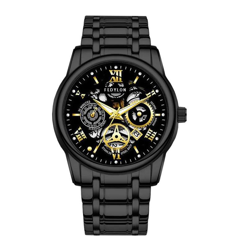 Мужские немеханические часы полностью автоматические водонепроницаемые новые мужские часы с большим циферблатом