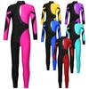 Gymnastics Jumpsuits Kids Shiny Rhinestone Ice Skating Bodysuit Girls Long Sleeve Ballet Dance Full Body Leotards Unitards