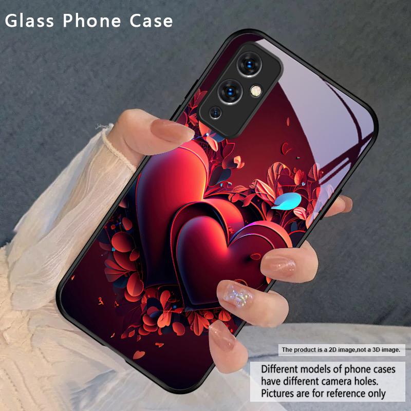 Яркая Пламенная Роза Для OnePlus Nord CE 2T 2 3 Lite N20 N30 6T 7 7T 8 8T 9 10 Pro 11R 12R 13R Ace 2V 5 Pro Стеклянный Чехол Для Телефона