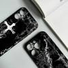 Крутой Черный Готический Крест Чехол для Телефона для iPhone 17 16e 16 15 14 13 12 11 Pro Max Mini X XR XSMax 8 7 6 6S Air Plus Силиконовая Крышка