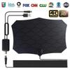 4K High Gain HD TV Antenna - DTV Box EU Plug Booster Active Indoor Aerial HD Flat Design with Signal Amplifier