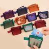 New Retro Transparent Mesh Zipper Coin Bag ID Bank Card Organizer Pouch Portable Key Earphone Data Cable Charger Storage Bag