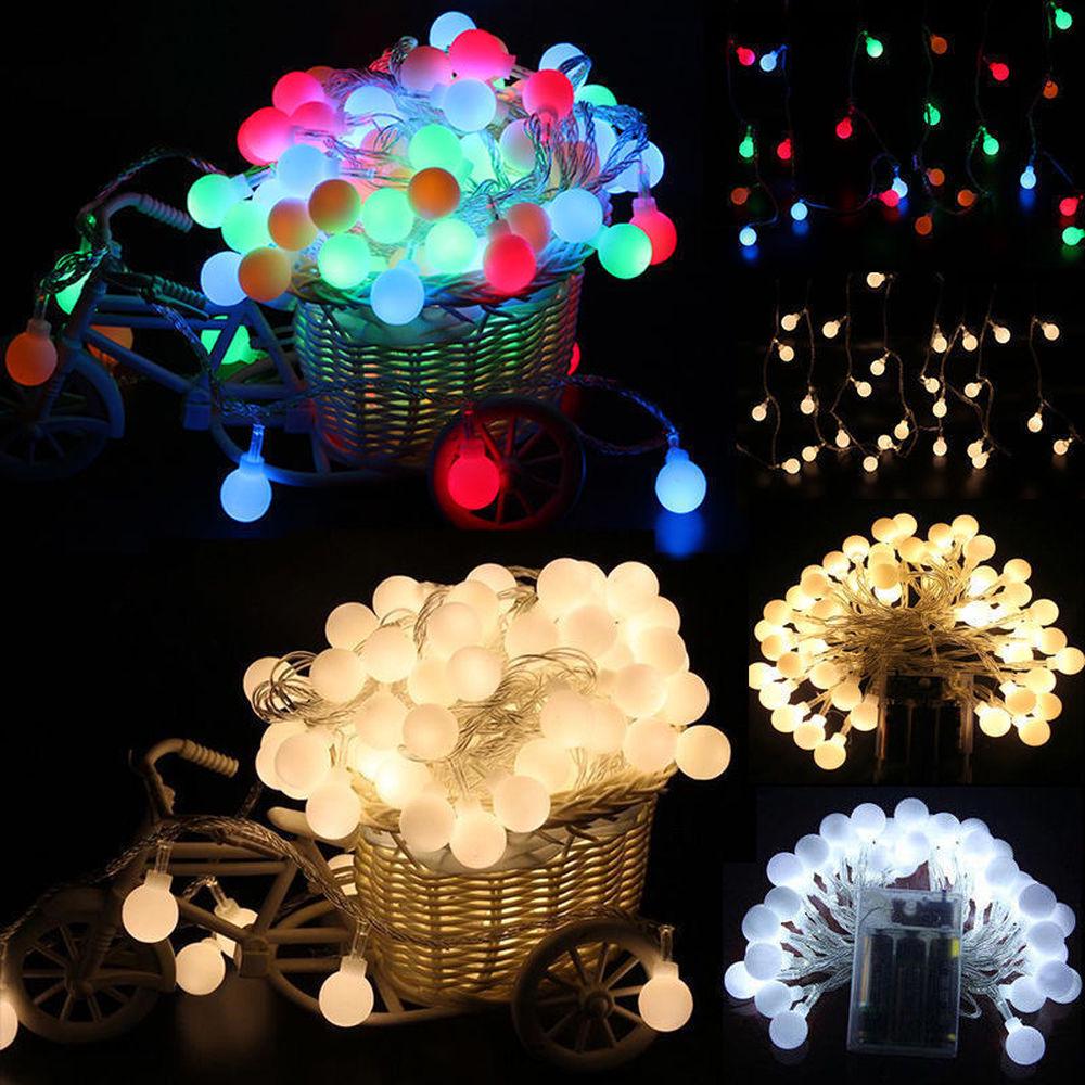 LED String Lights Christmas String Lights Battery Power Ball Fairy String Light Decorative Lamp