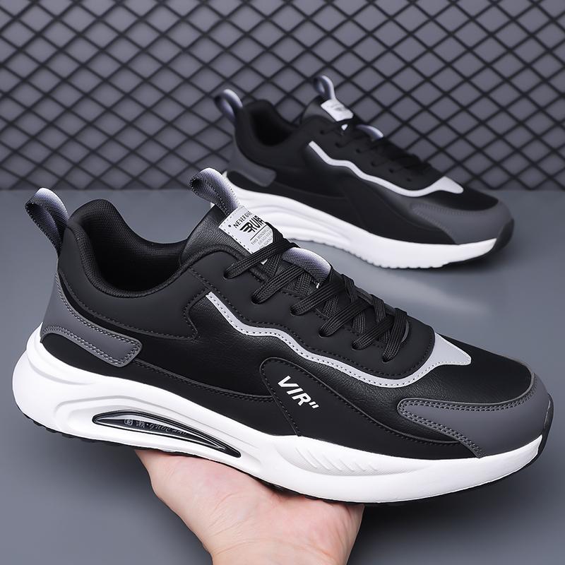Men Warm Lined Winter Sport Sneakers Leather Look Casual Running Shoes for Walking Commuting Travel and Daily Wear Sizes 38-46