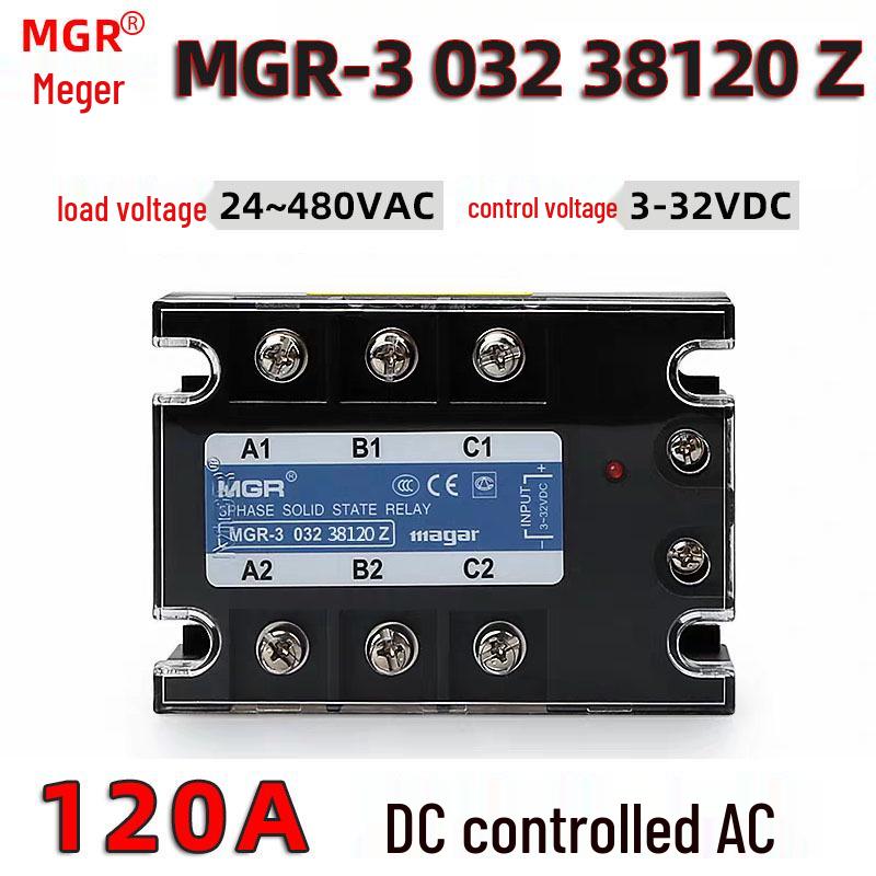 Three-phase Solid State Relay MGR-30323840Z, DC-Controlled, AC 20A/25A/10A/60A/120A