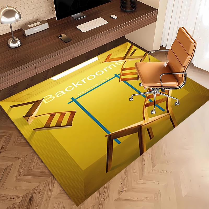 horror film The Backrooms Print Area Rug - Soft,Washable Non-Slip Indoor Mat,Living Room,Home Office Decorative Rug