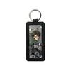 Front Attack On Titan Leather Keychain 06 Levi Made of PU and Epoxy Resin C.S. Iron, Leather, Paper,