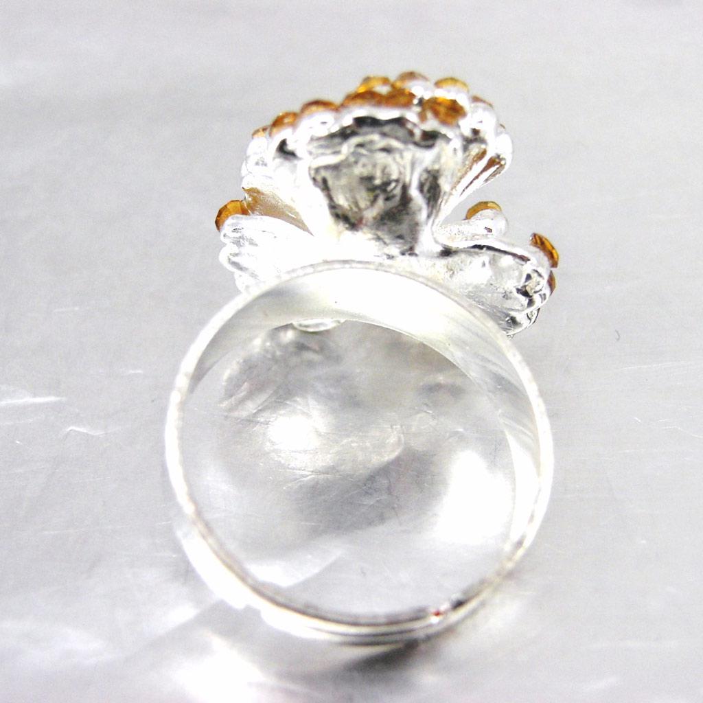 Les Trésors De Lily [F7506] - Коричневое кольцо с кристаллом «Флора»