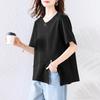 Dimanaf 2025 Новые летние футболки больших размеров, модные женские асимметричные свободные топы с коротким рукавом