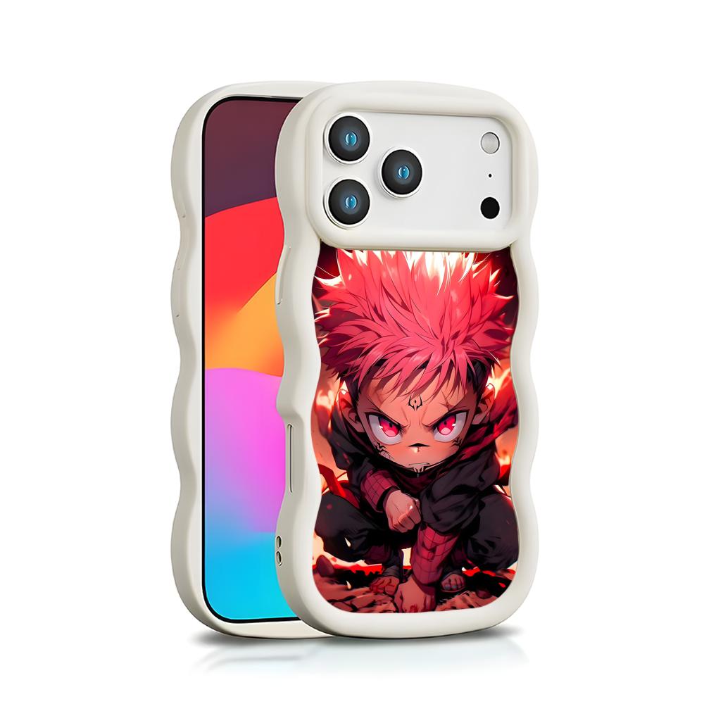 Чехол для мобильного телефона Jujutsu Kaisen Сукуна для iPhone 17 16 15 14 13 12 11 Air Pro Max Plus Волнистый Край ТПУ Цветной Чехол Красивый