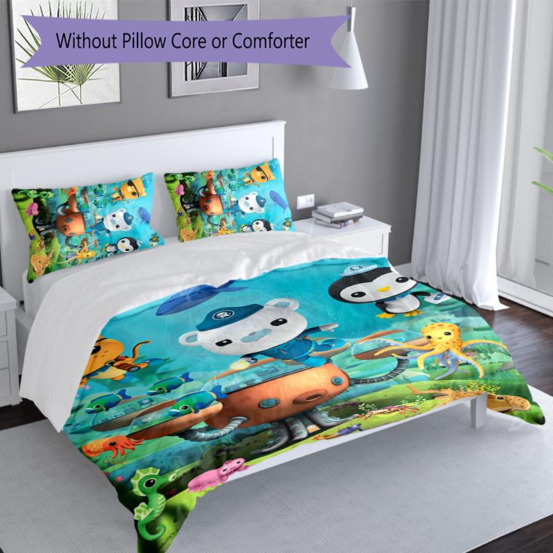3pcs The Octonauts3 pattern bedding set duvet cover set includes duvet cover &pillowcases, perfect all season bedroom decoration & gift