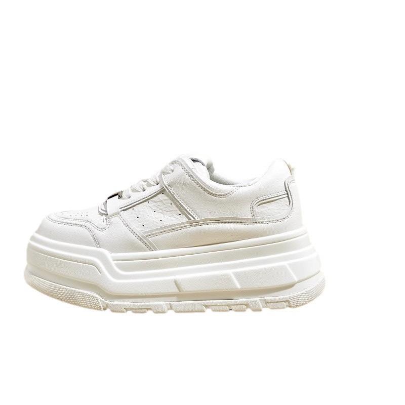 Platform White Shoes Women's Spring New Casual Sports Shoes Lightweight Versatile Board Shoes Women