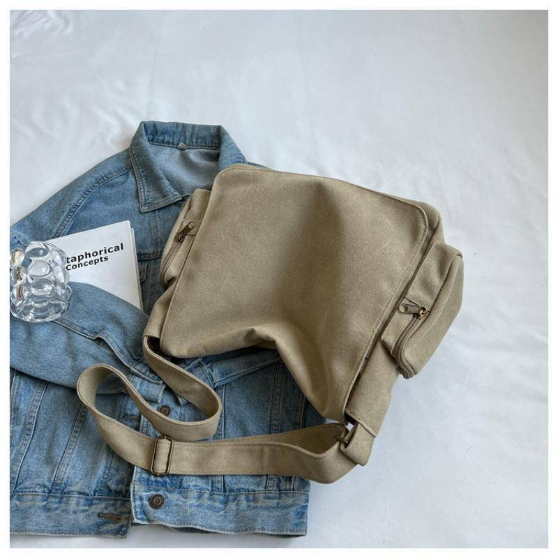 Моющаяся парусиновая сумка почтальона, винтажная мотоциклетная сумка через плечо, большая вместительная студенческая сумка на плечо, тканевая сумка