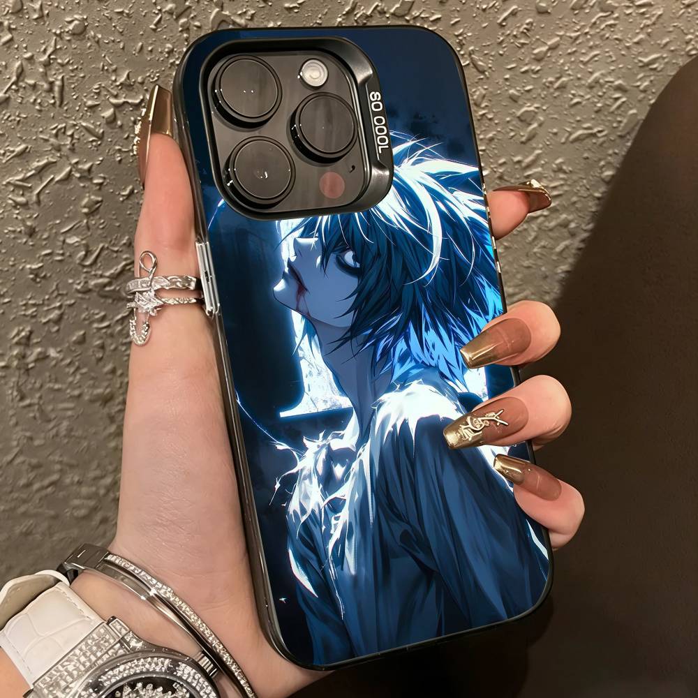 Death-h Note-e L Phone Case For iPhone 17,16,15,14,13,12,11 Plus,Pro Max,XS,Colorful Silver Black Cover
