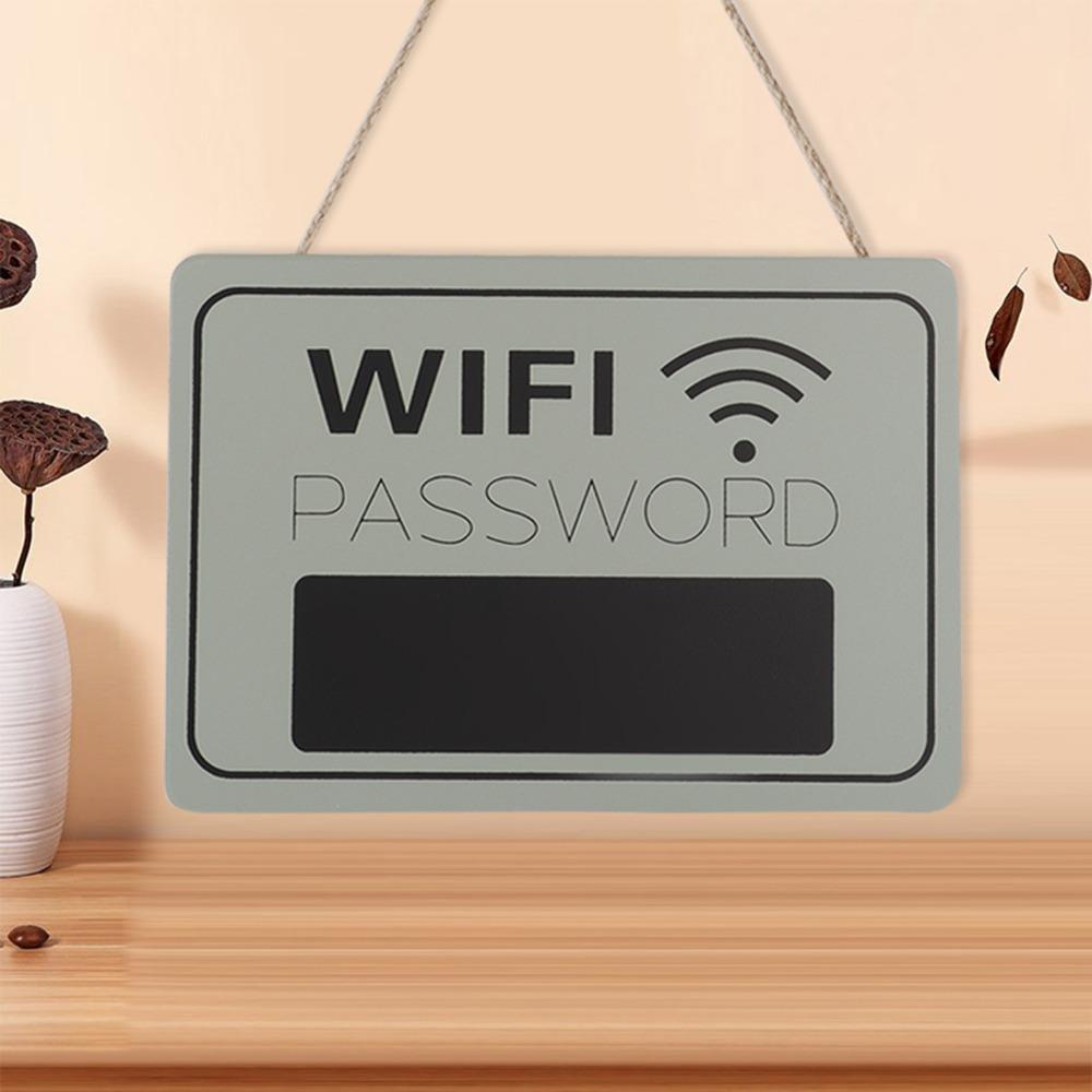 Rectangle WiFi Wall Sign Wooden Wall Decor Plaque Chalkboard WiFi Sign Hotels Offices