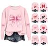 Women's Fashion Valentine's Day Printed Long Sleeve Loose Round Neck Sweatshirt Top Fall