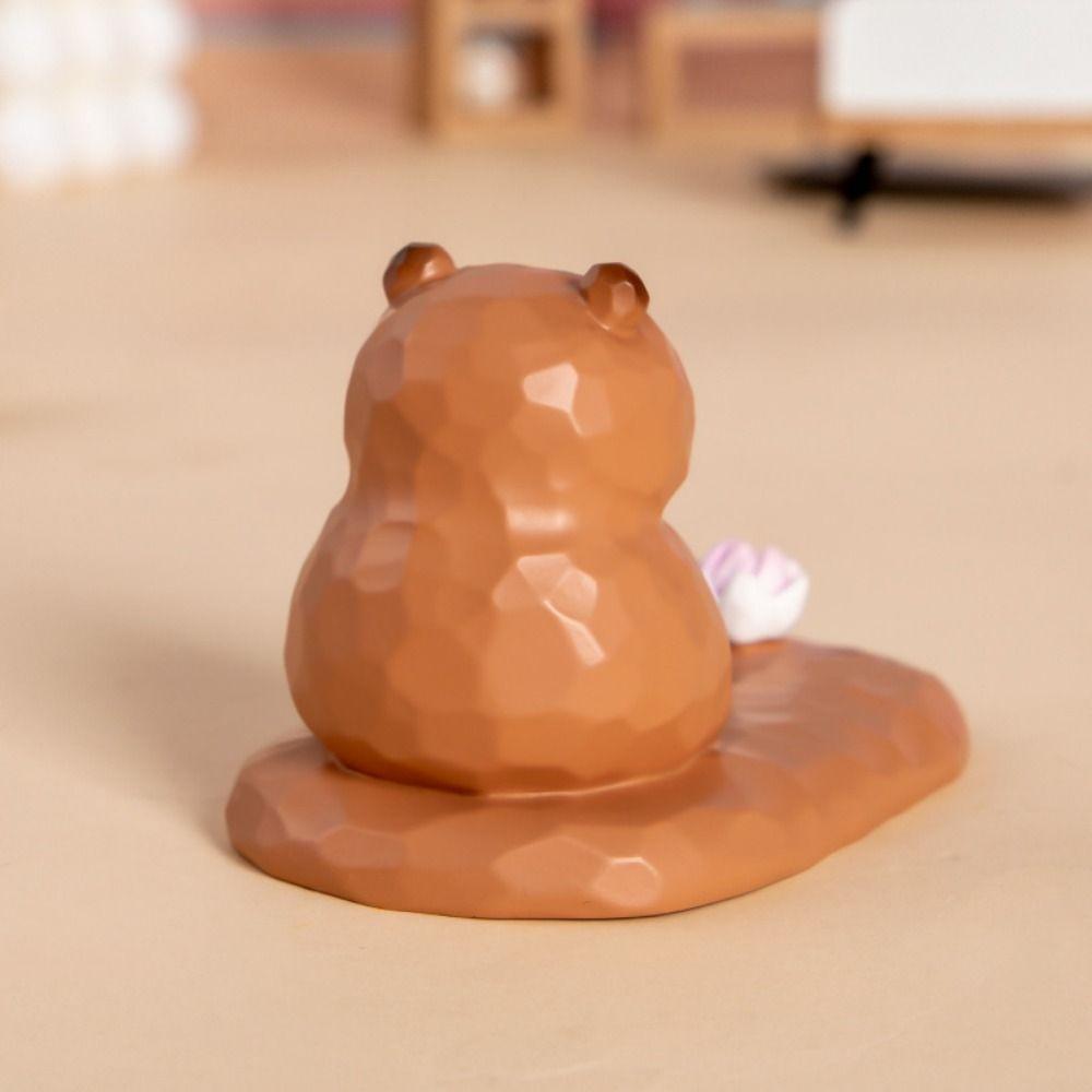 Ручной работы держатель для телефона в виде лотоса смоляные настольные украшения в виде животных милая фигурка лягушки декор для домашних животных