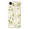 For iPhone 17 Air Case White Flowers Green Leaves Pattern Printing Straight Edge TPU Phone Back Cover