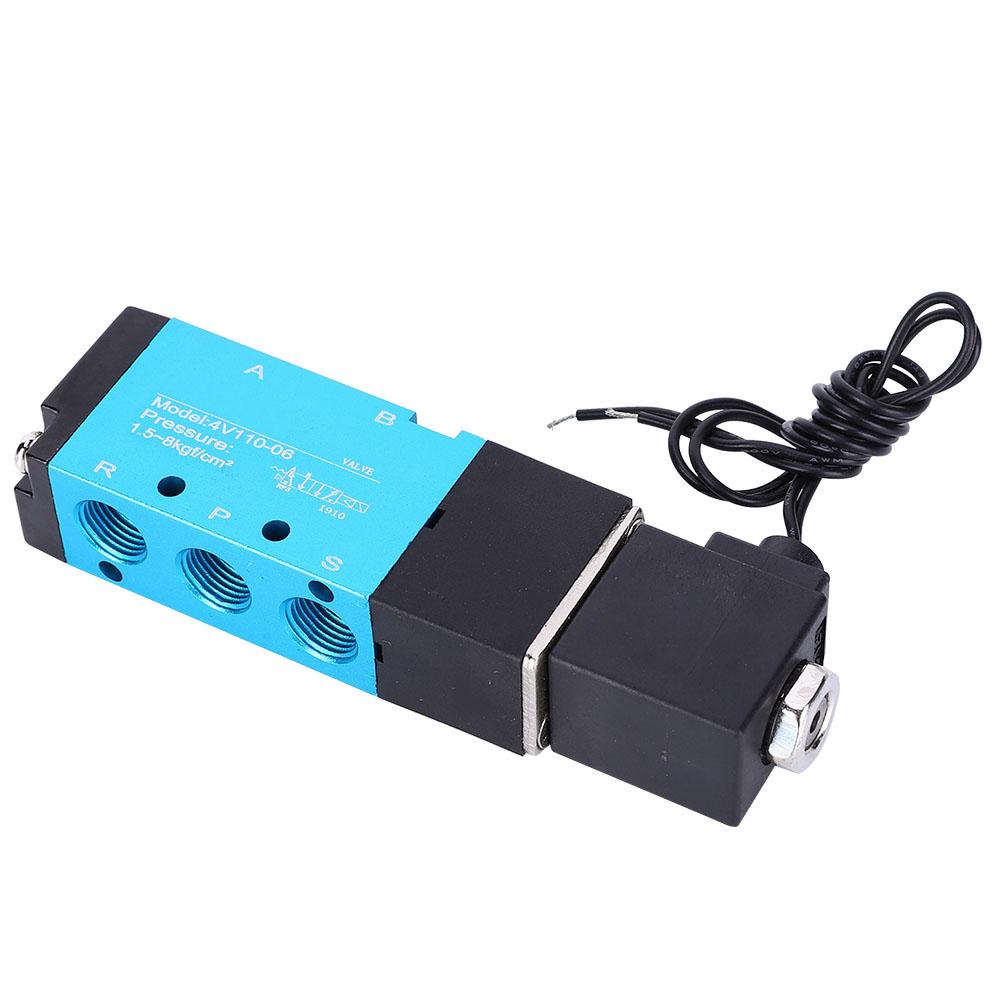 Электромагнитный клапан 2-позиционный 5-линейный из алюминиевого сплава высокой чувствительности с медной катушкой 4V110 06 PT1 8 DC24V