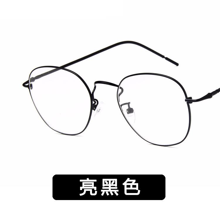 New retro ultra-light flat glasses, round glasses frame, can be equipped with myopia glasses frame tee